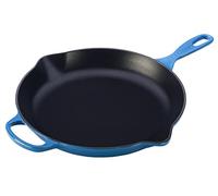 Le Creuset Signature Enamelled Cast Iron Skillet Frying Pan with Helper Handle and Two Pouring Lips, 30 cm, Marseille, 20182302000422