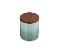 Le Creuset Signature Salt Cellar and Storage Canister with Wood Lid 1.2 qt. Sea Salt