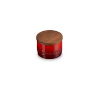 Le Creuset Signature Salt Cellar and Storage Canister with Wood Lid 7 oz. Cerise