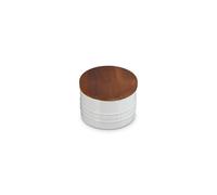 Le Creuset Signature Salt Cellar and Storage Canister with Wood Lid 7 oz. White