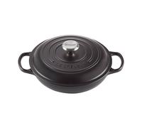 Le Creuset Signature Satin Black Cast Iron 26cm Shallow Casserole