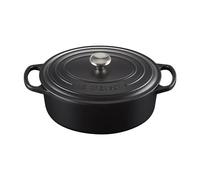 Le Creuset Signature Satin Black Cast Iron 27cm Oval Casserole