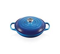 LE CREUSET Signature Sh.Casserole/braiser 26cm Azure Blue SS Knob
