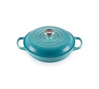 LE CREUSET Signature Sh.Casserole/braiser 26cm Caribbean SS Knob