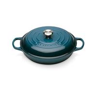 LE CREUSET Signature Sh.Casserole/braiser 26cm Deep Teal SS Knob