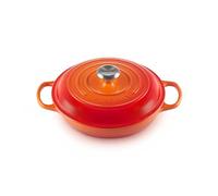 LE CREUSET Signature Sh.Casserole/braiser 26cm Flame SS Knob