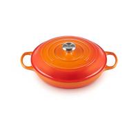 Le Creuset Signature Cast Iron Shallow Casserole Volcanic 30 cm Stainless Steel Knob