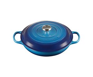 Le Creuset Signature shallow casserole 3.5 l Azure blue