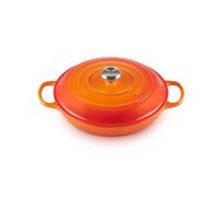 Le Creuset Signature Cast Iron Shallow Casserole Volcanic 30 cm Stainless Steel Knob
