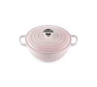 Le Creuset Signature Enamelled Cast Iron La Marmite Casserole Dish with Lid, 24 cm, Shell Pink, 21114247770430