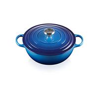 LE CREUSET Signature Soup Pot 26cm Azure Blue SS Knob