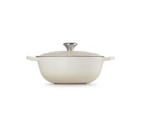 Le Creuset Signature Enamelled Cast Iron La Marmite Casserole Dish With Lid, 26 cm, 4.1 Litres, Meringue, 21114267160430