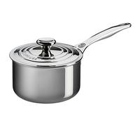 Le Creuset Signature Stainless Steel Saucepan with Lid and Helper Handle, 3-Ply, Ø 18 cm, 2.8 L