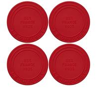 Le Creuset Silicone Coasters (est. 1925), Set of 4, Cerise