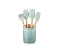 Le Creuset Silicone Craft Series Utensil Set with Stoneware Crock, 5 pc., Sea Salt
