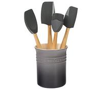 Le Creuset Silicone Craft Series Utensil Set with Stoneware Crock, 5 pc., Oyster