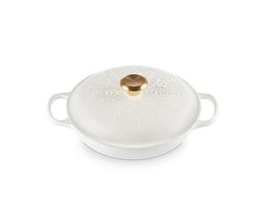 Le Creuset Snowflakes Cotton Cast Iron 26cm Shallow Casserole