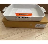 Le Creuset Stoneware 32cm Rectangular Baking Dish - Meringue (New)