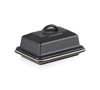 Le Creuset Stoneware Butter Dish, 900 g, 17 x 12.5 x 9 cm, Matte Black, 70837170000000