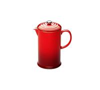 Le Creuset Stoneware Cafetière French Press with Stainless Steel Plunger, 1 Litre, Serves 3-4 Cups, Cerise, 91028200060000