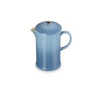 LE CREUSET Stoneware Cafetière French Press with Stainless Steel Plunger, 1 Litre, Serves 3-4 Cups, Chambray, 60706084340003