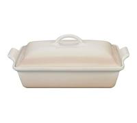 Le Creuset Stoneware Covered Rectangular Casserole, 12" x 9", Meringue