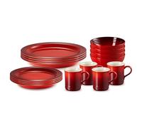 Le Creuset Stoneware Dinnerware Set, 16 pc., Cerise