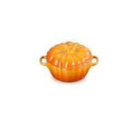 Le Creuset Stoneware Petite Cocotte Figural Pumpkin, 12 oz, Persimmon