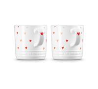 Le Creuset Stoneware Heart Mugs, 350ml - Set of 2