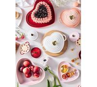 Le Creuset Cerise Stoneware 23cm Heart Plate