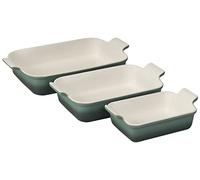 Le Creuset Stoneware Heritage Set 3 Rectangular Dishes, Artichaut