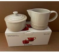 Le Creuset Stoneware Milk Jug & Sugar Pot Set - Meringue