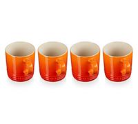 LE CREUSET Stoneware Mugs, 350 ml Each, Volcanic, 4 Count (Pack of 1)