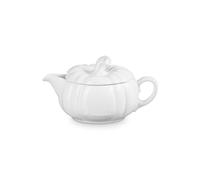 Le Creuset Stoneware Pumpkin Gravy Boat with Lid, 14 oz., White