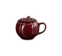 Le Creuset Garnet Stoneware 400ml Pumpkin Mug with Lid