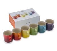 LE CREUSET Stoneware Rainbow Coffee Mugs 350 ml Cerise Volcanic Teal Ultra