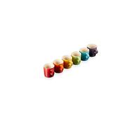 Le Creuset Stoneware Rainbow Coffee Mugs, 350 ml, Cerise, Volcanic, Teal, Ultra Violet, Soleil, Palm, 79114358359030