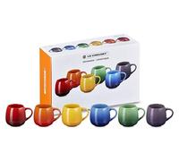 Le Creuset Rainbow Coupe Collection Set of 6 Mugs