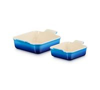 Le Creuset Stoneware Set of 2 Classic Square Baking Dishes, Blue