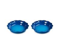 Le Creuset Stoneware Set of 2 Heritage Fluted Pie Dish, 9", Marseille