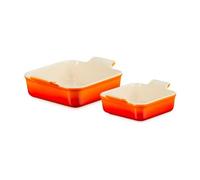 Le Creuset Stoneware Set Of 2 Heritage Square Dishes Volcanic