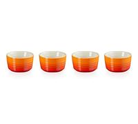 Le Creuset Stoneware Set of 4 100ml Mini Round Ramekins, Volcanic, 79109100900000