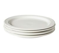 Le Creuset Stoneware Set of 4 Dinner Plates 10.5"" each White