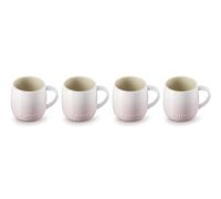 Le Creuset Stoneware Set of 4 Heritage Mugs, 13 oz. each, Shell Pink