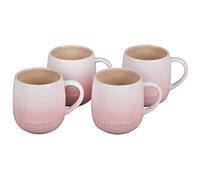 Le Creuset Stoneware Set of 4 Heritage Mugs, 13 oz. each, Shell Pink