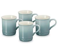 Le Creuset Stoneware Set of 4 Mugs, 14 oz. each, Sea Salt