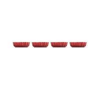 Le Creuset Stoneware Set of 4 Tartlet Dishes, 0.2 L, Cerise, 91017411060000
