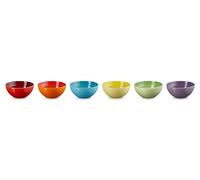 LE CREUSET Stoneware Set of 6 Snack Bowls, 330 ml, Rainbow, 79349338359030