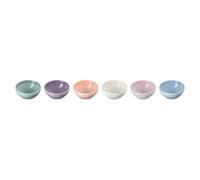 Le Creuset Stoneware Set of 6 Vancouver Pinch Bowls, Pastel Multi Color