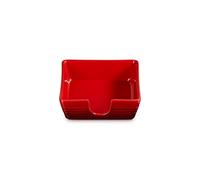 Le Creuset Stoneware Signature Cocktail Napkin Holder, 6 ", Cerise